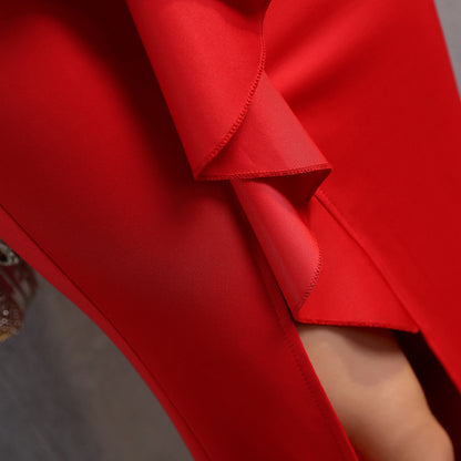 Red Fishtail Gown | Sleeveless Slim Fit | noémi