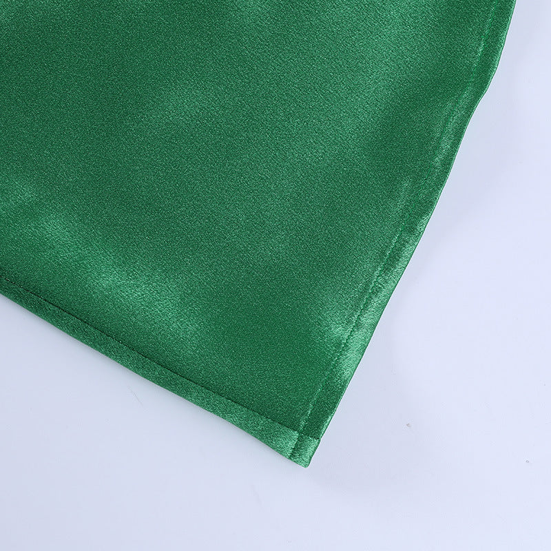 Satin Side Slit Cami Dress Slim Fit | noémi