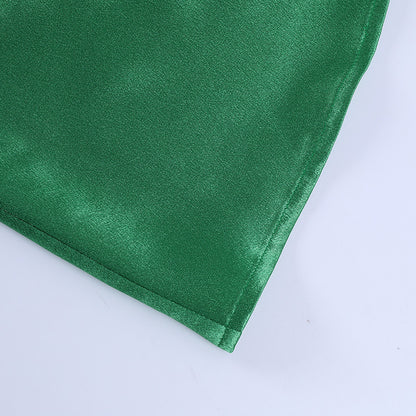 Satin Side Slit Cami Dress Slim Fit | noémi