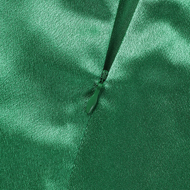 Satin Side Slit Cami Dress Slim Fit | noémi