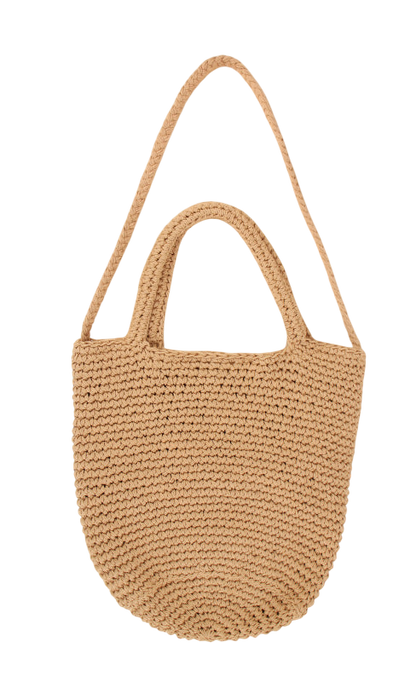 White One‑Shoulder Woven Straw Bag – Bohemian Vacation Tote | noémi