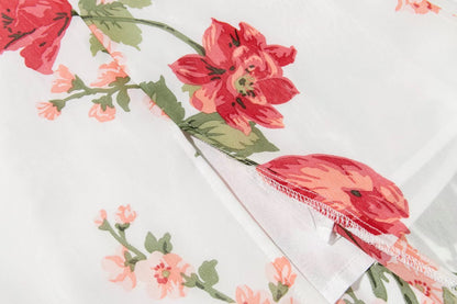 Floral Lace Up Strap A Line Mid Length Dress | noémi