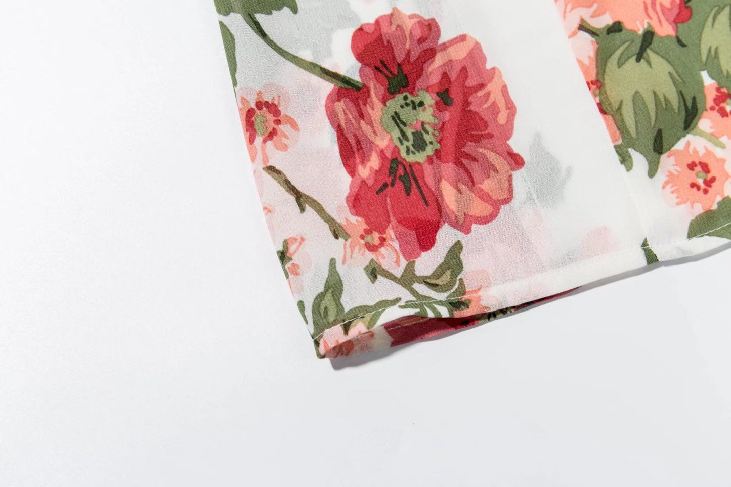 Floral Lace Up Strap A Line Mid Length Dress | noémi