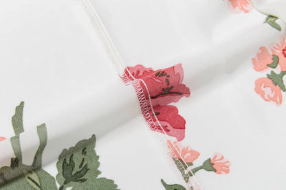 Floral Lace Up Strap A Line Mid Length Dress | noémi