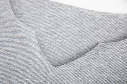 V Neck Long Sleeve Pullover Top with Chest Cutout and Slim Fit | noémi