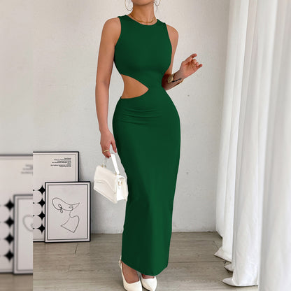 Women Maxi Dress | Sleeveless Cutout Bodycon Slit Dress | noémi