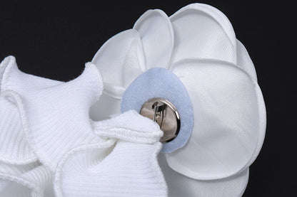 Halter Top | 3D Rose Strapless Vest | Backless Knit Crop Top for Women | noémi