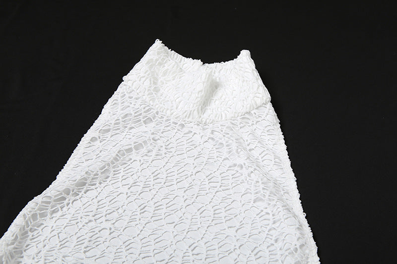 Summer Pleated Halter Dress | Backless, Slim Fit, Elegant Sheath | noémi