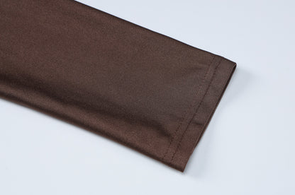 Turtleneck Long Sleeve Lace Up Slim Fit Maxi Dress | noémi