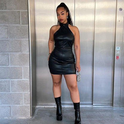 Stand Collar Sleeveless Waist Sheath Dress | noémi