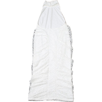 Summer Pleated Halter Dress | Backless, Slim Fit, Elegant Sheath | noémi