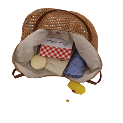 Cotton-Thread Crochet Shoulder Tote – Hollow-Out Large-Capacity Beach Bag, Cream | noémi