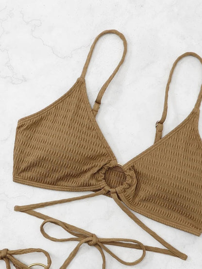 Womens Bikini Set | Solid Color Tie Detail | noémi