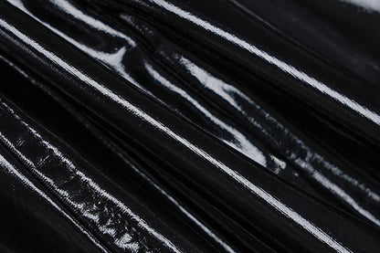 Metallic Faux Leather Cutout Camisole Dress Backless | noémi