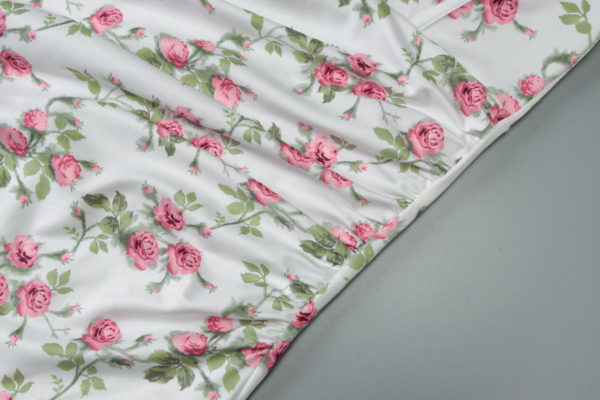 Slim Waist Bandeau Sling Dress | Print Fit | noémi