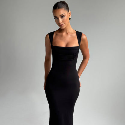 Women's Slim Fit Square Neck Sleeveless Dress | noémi