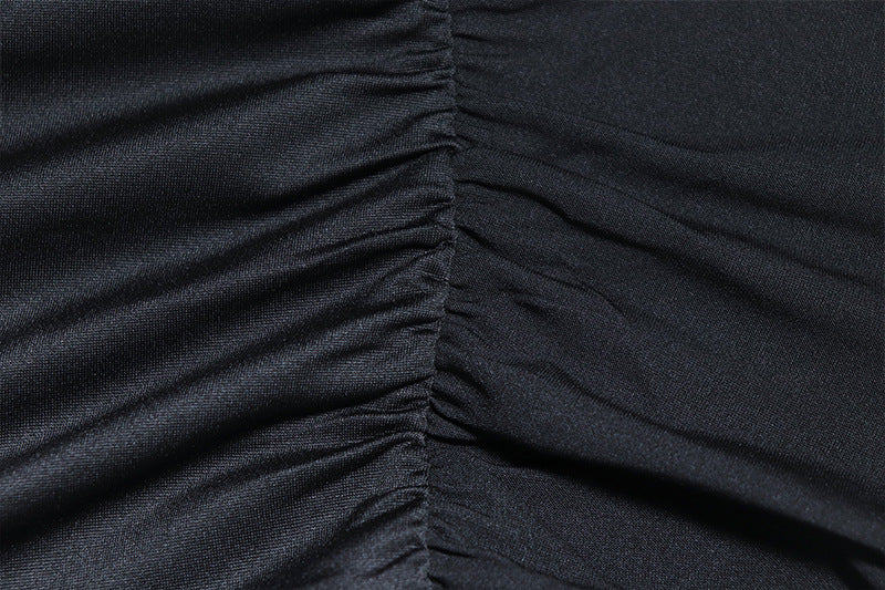 Womens Deep V Sleeveless Asymmetric Sheath Dress | noémi