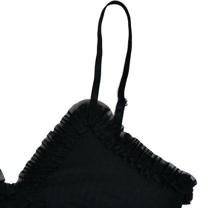 Womens Backless Mesh Splice Sling Mini Dress | noémi