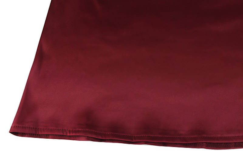 Red Satin Halter Dress | Backless Slim Fit | noémi