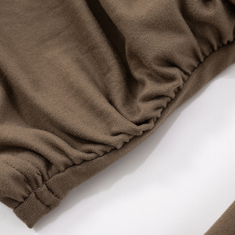 Women’s Stretch Ruched Long Sleeve Top | Casual Slim Fit Round Neck Top | noémi