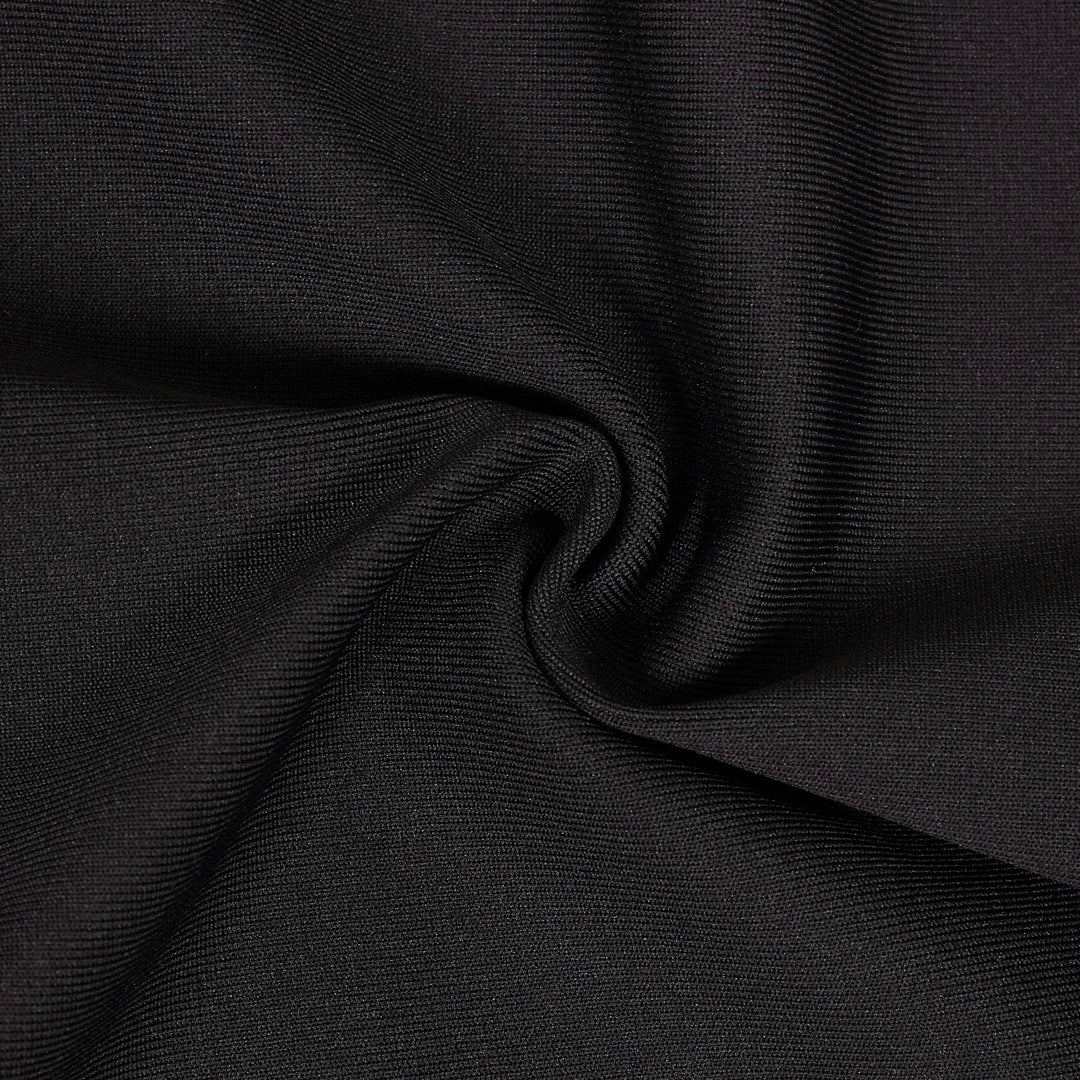 Womens Black Ruffled Mesh Dress | noémi