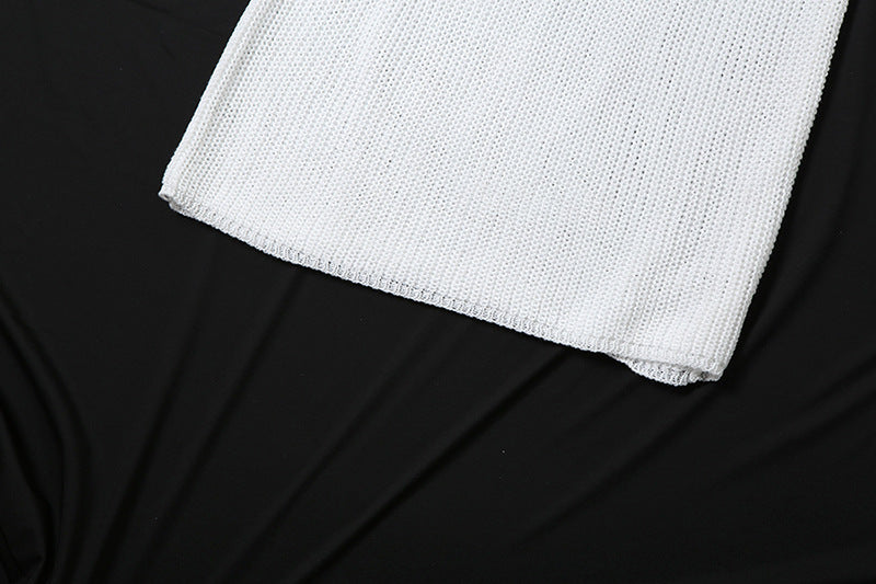 Womens Halter Backless Knitted Dress | Low Cut with Hollow Out Cutout Design | noémi