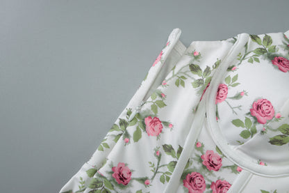 Slim Waist Bandeau Sling Dress | Print Fit | noémi