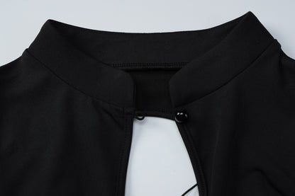 Womens Cutout Mini Dress with Butterfly Metal Detail and Backless Design | noémi