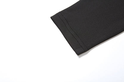 Mesh Patchwork V Neck Sheath Dress with Split Long Sleeves | noémi