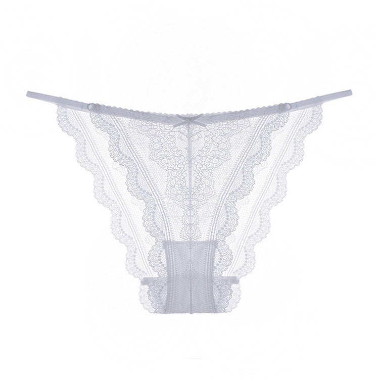 French Style Low Waist Lace Briefs with Breathable Crocheted Design | noémi