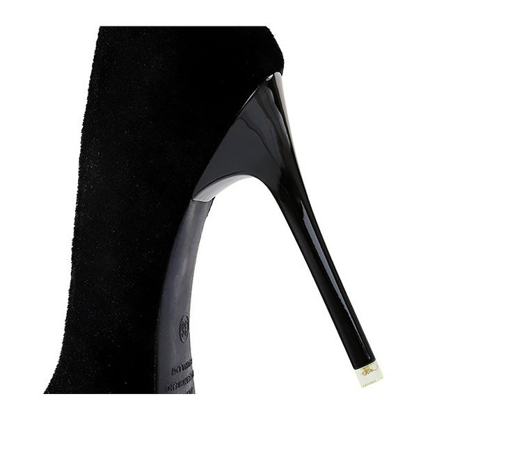 Women’s Stiletto Heels | Pointed Toe, Suede Finish, Metal Buckle | noémi