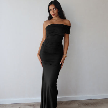 Womens Backless Slim Fit Dress with Side Slit | noémi