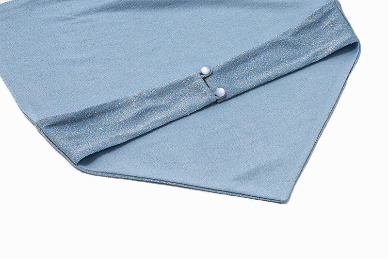 Rhinestone Halter Crop Top | Sparkling Slim Fit with Spaghetti Straps | noémi