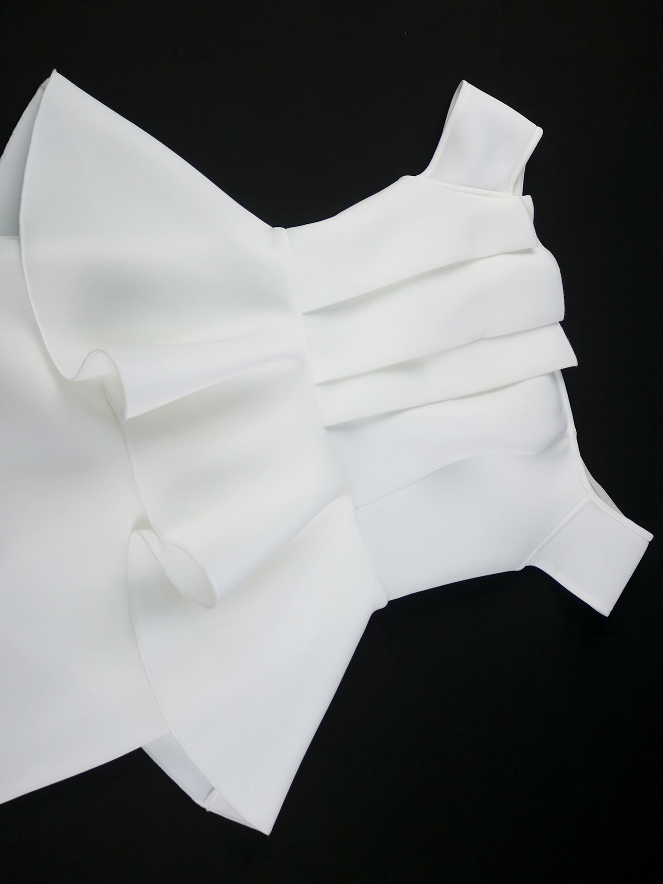 Pure White Tube Top Ruffled Dress | noémi