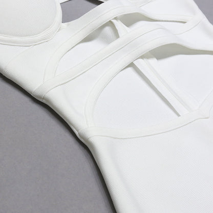 Slim Fit One Step Bandage Dress with Structured Silhouette | noémi