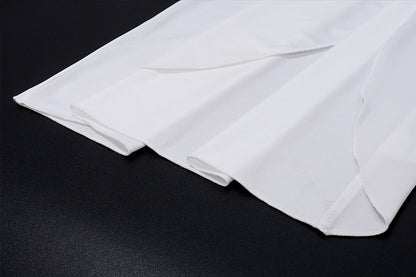 Two Piece Set | Lace Up Crop Top Pleated Slit Skirt | Low Waist | noémi