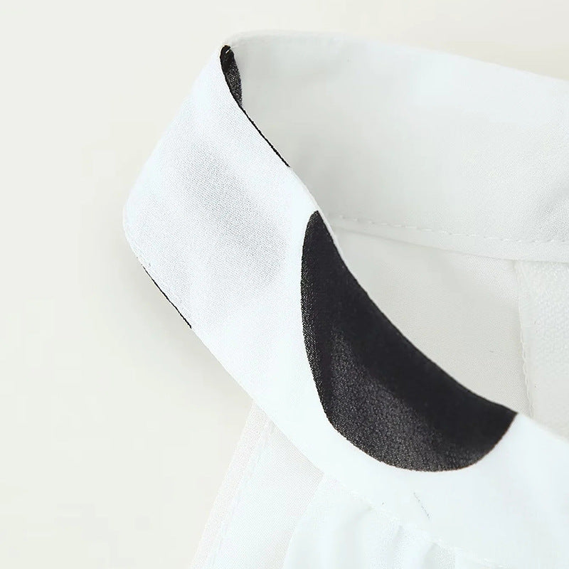 Polka Dot Summer Set | Halter Crop Top with High Waist Flounced Skirt | noémi