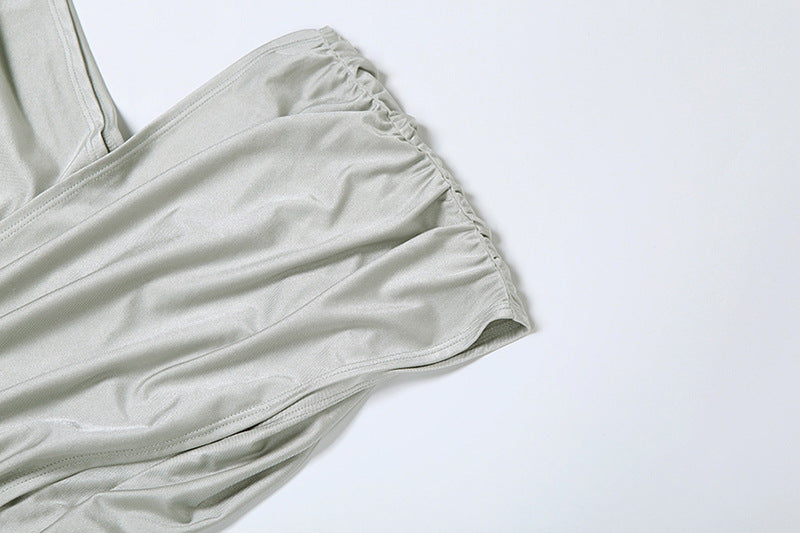 Womens Slim Fit Cropped Split Sheath Dress in Solid Color | noémi