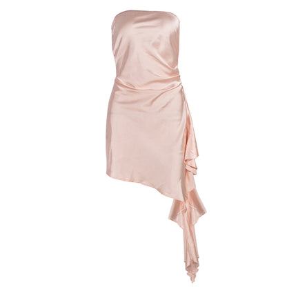 Backless Cutout Bodycon Dress | Strapless Hollow Chest Wrap One Step Midi | noémi