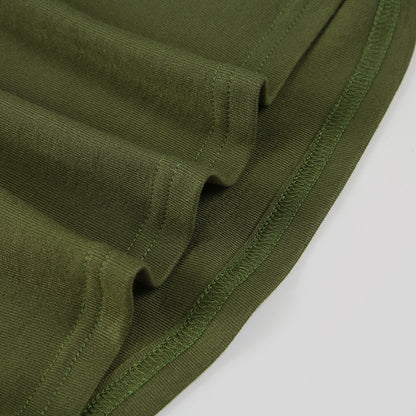 Olive Green Asymmetrical Spaghetti Strap Top | Cutout Detail | noémi