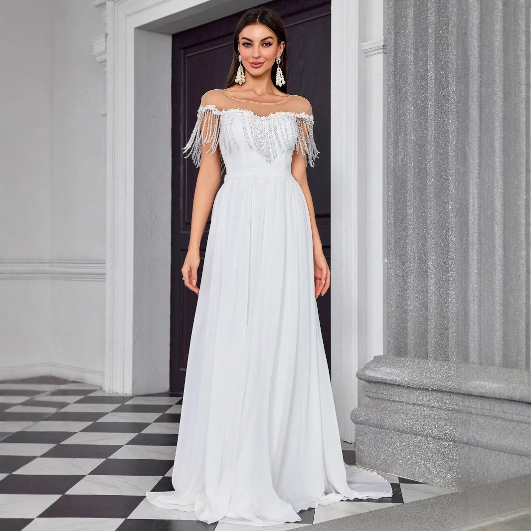 White Dress for Women | Small Train Dress | noémi