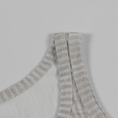 CoOrd Set | Sunken Stripe Crop Vest Top Pleated Mini Skirt | noémi