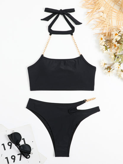 Solid Color Split Design Bikini Swimsuit for Women | noémi