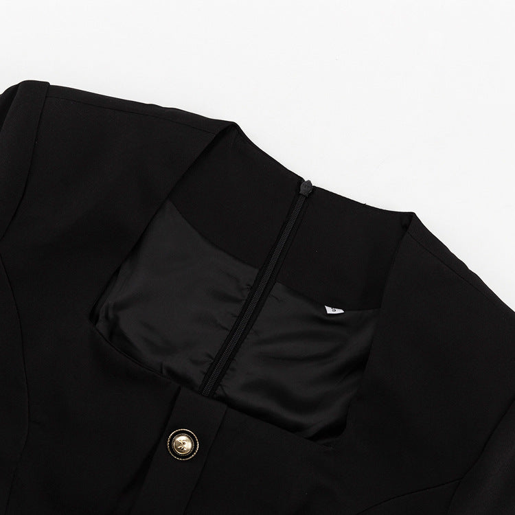 Women's Two Piece Set | Square Collar Cardigan & Package Hip Skirt |  Long Sleeve Outfit | noémi