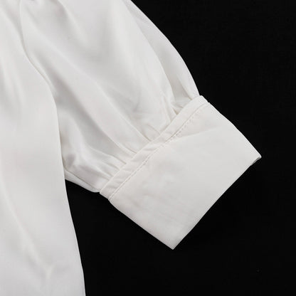 Satin TwoPiece Set | HighGrade Skirt & Round Neck Short Sleeve Cardigan Top | noémi