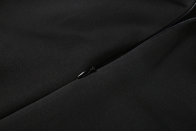 Womens Long Sleeve Dress with Collared Neck Lace Up Waist and Slim Fit | noémi