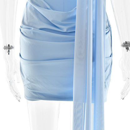 Summer Pleated Tube Top Dress  Ribbon Detail, Strapless, Bodycon Fit | noémi