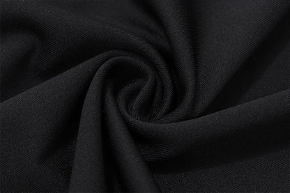 Ruched Black Maxi Dress | One Shoulder Floral Detail, Bodycon Fit | noémi