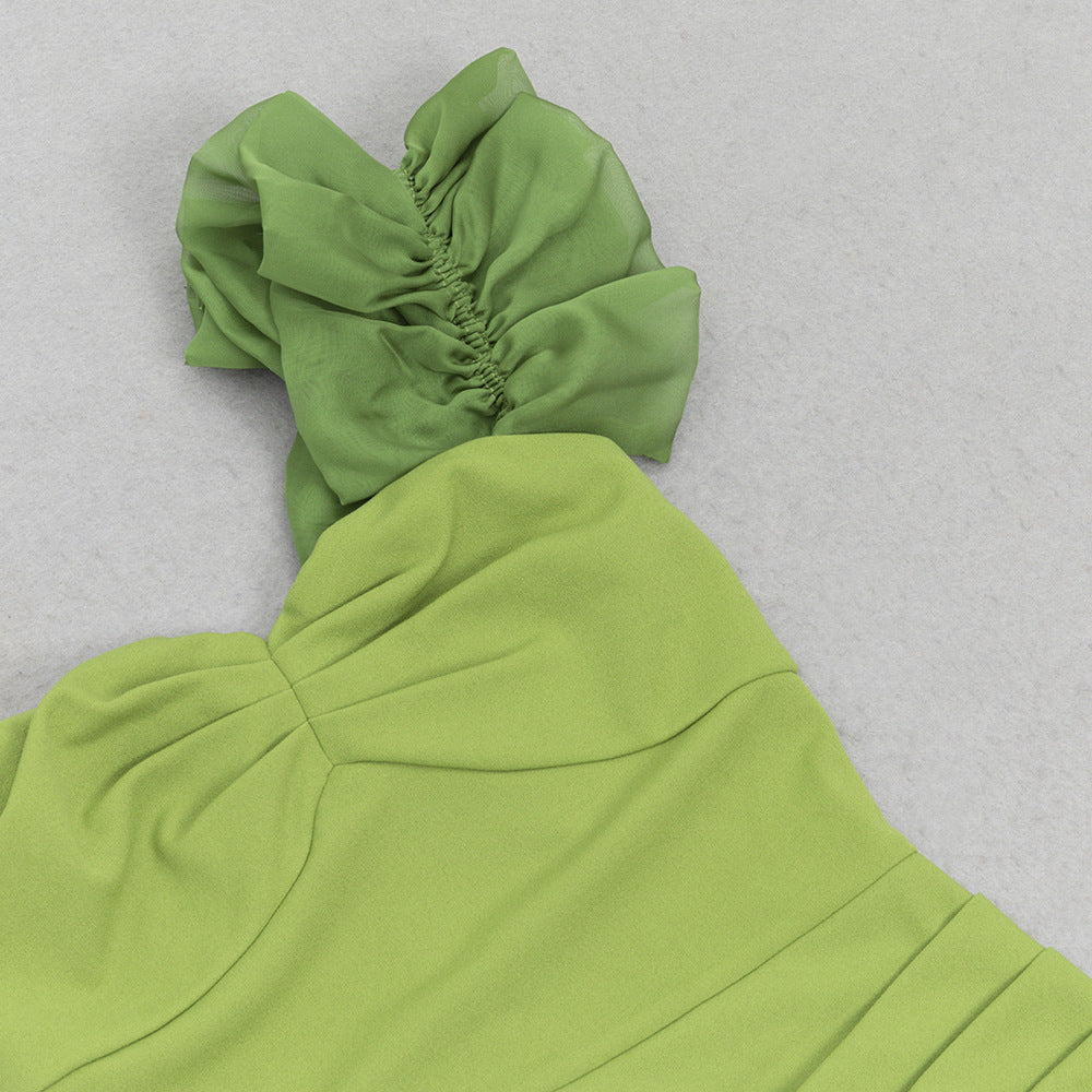 Green One Shoulder Bodycon Dress | noémi