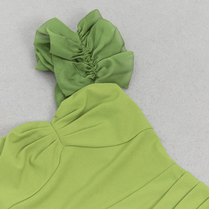 Green One Shoulder Bodycon Dress | noémi